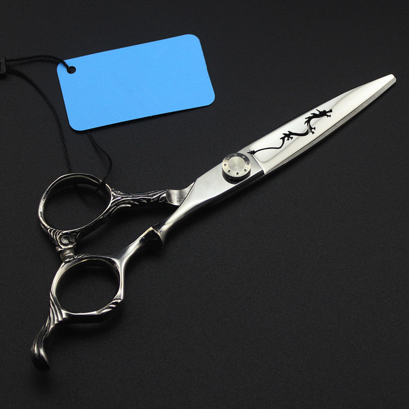 Ciseaux de Coiffure Dragon Premium – Acier Japonais, Finition Marbre Noir