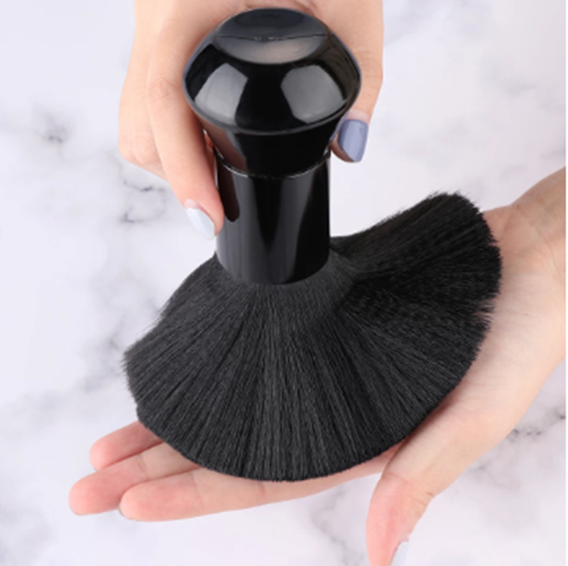 Brosse à Épousseter Barbier Professionnelle – Balai de Cou Poils Doux pour Finition Coiffure
