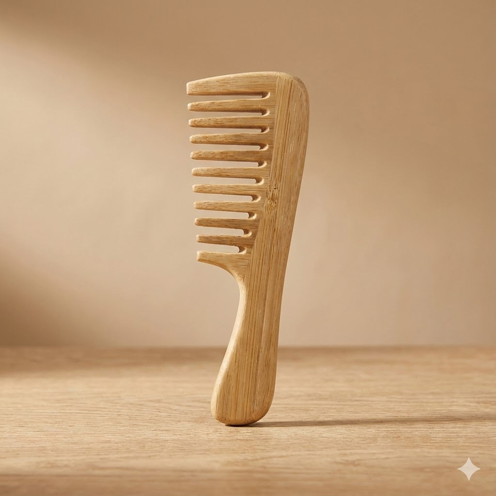 Big Tooth Smooth Hair Brush, Hair Comb, Bamboo Comb