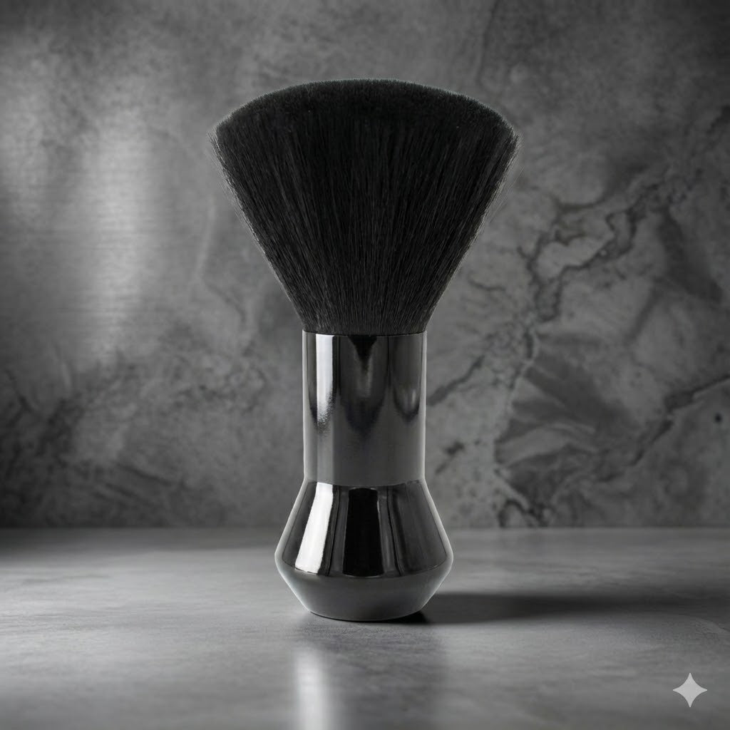 Brosse à Épousseter Barbier Professionnelle – Balai de Cou Poils Doux pour Finition Coiffure