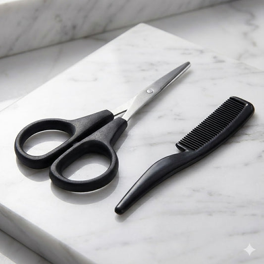 Facial Hair Modification Scissors Suit Plus Small Comb